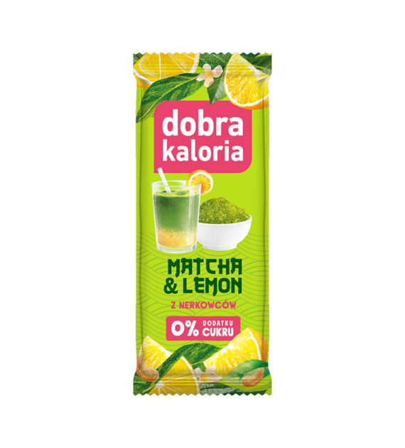 Baton z nerkowców Matcha & Cytryna bez cukru 35g DOBRA KALORIA