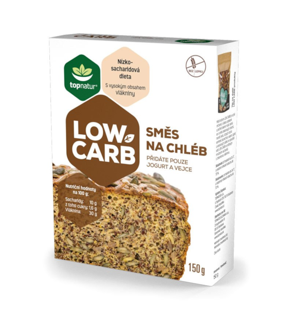 Chleb niskowęgowodanowy Low carb mieszanka bezglutenowa 150g TOPNATUR