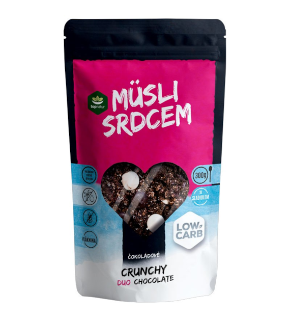Crunchy musli LOW CARB czekoladowe bezglutenowe 300 g TOPNATUR