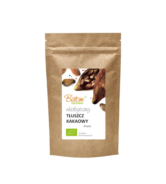 Tłuszcz kakaowy dropsy 100g BATOM BIO