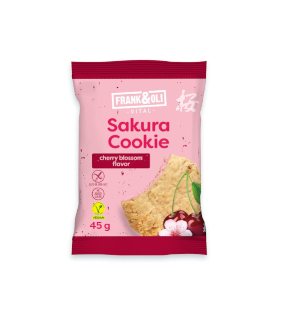Miękkie ciasteczko owsiane Sakura Kwiat wiśni bez cukru 45g FRANK&OLI