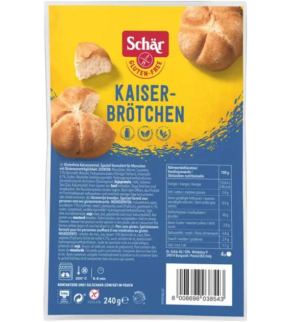 Bułki kajzerki bezglutenowe 240g SCHÄR