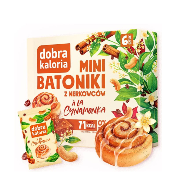 Mini batoniki z nerkowców à la cynamonka bez cukru 102g DOBRA KALORIA