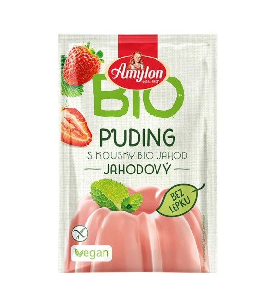 Budyń truskawkowy 40g AMYLON BIO