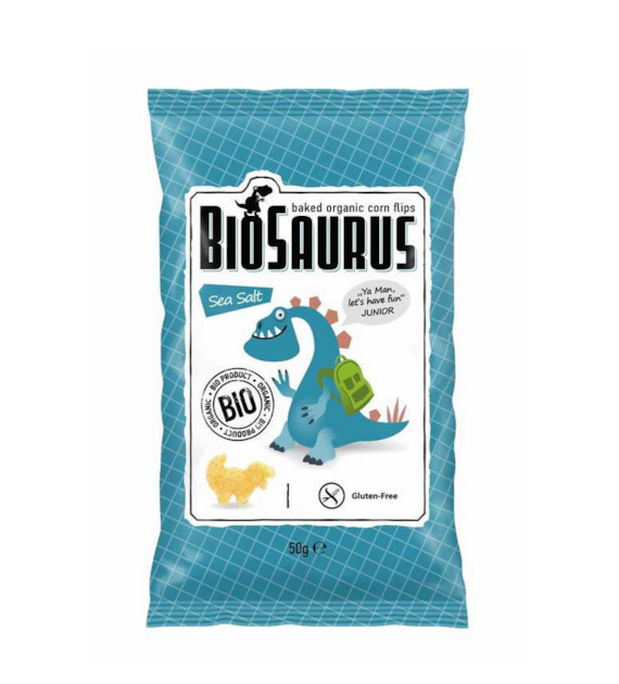 Chrupki kukurydziane bezglutenowe solone 50g BIOSAURUS BIO