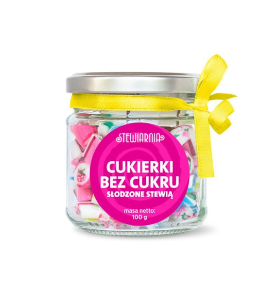 Cukierki owocowe bez cukru słoik 100g STEWIARNIA