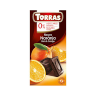 Czekolada gorzka z pomarańczą bez cukru 75g TORRAS