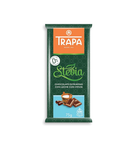 Czekolada mleczna Stevia bez cukru 75g TRAPA