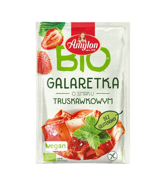 Galaretka truskawkowa w proszku 40g AMYLON BIO