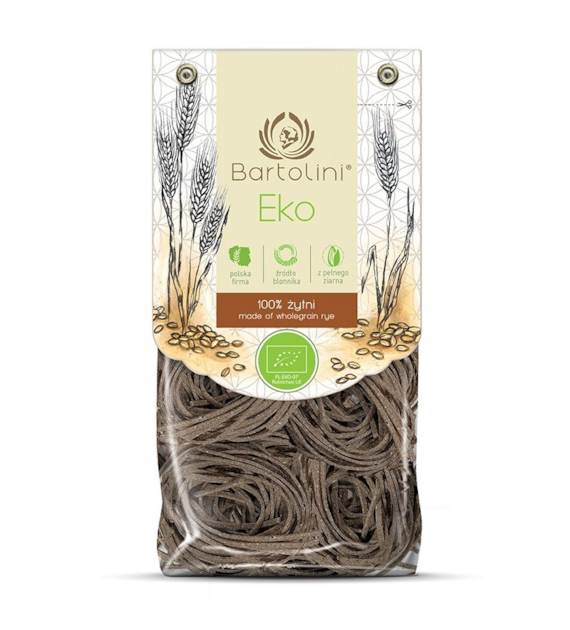 Makaron żytni razowy gniazda / tagliatelle 250g BARTOLINI BIO