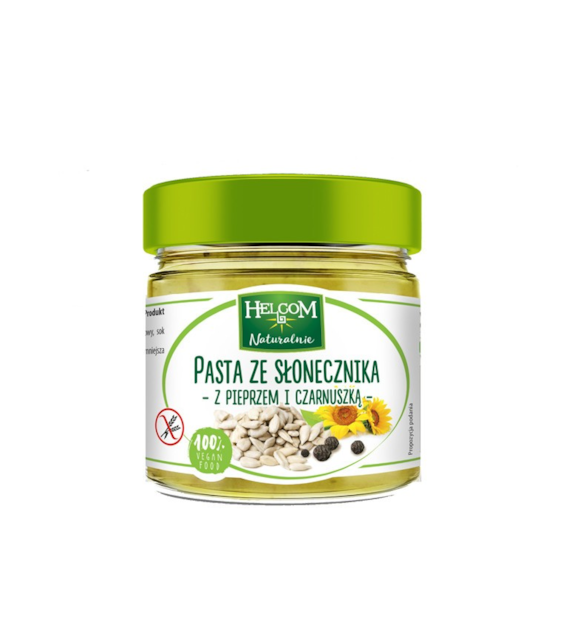 Pasta słonecznikowa z pieprzem i czarnuszką 180g HELCOM