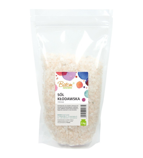 Sól kłodawska różowa gruba 1kg BATOM