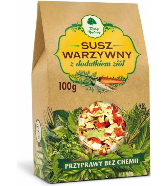 Warzywa suszone / Susz warzywny z ziołami 100g DARY NATURY