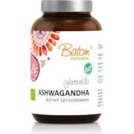 Ashwagandha korzeń sproszkowany tabletki 500mg 250szt. BATOM BIO - suplement diety