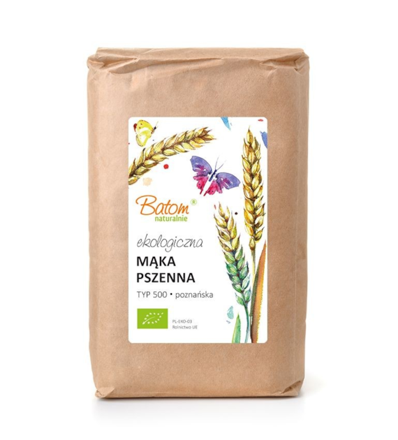 Mąka pszenna TYP 500 poznańska 1kg BATOM BIO