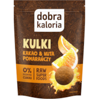 Przekąska daktylowa Kulki kakao & pomarańcza bez cukru 65g DOBRA KALORIA