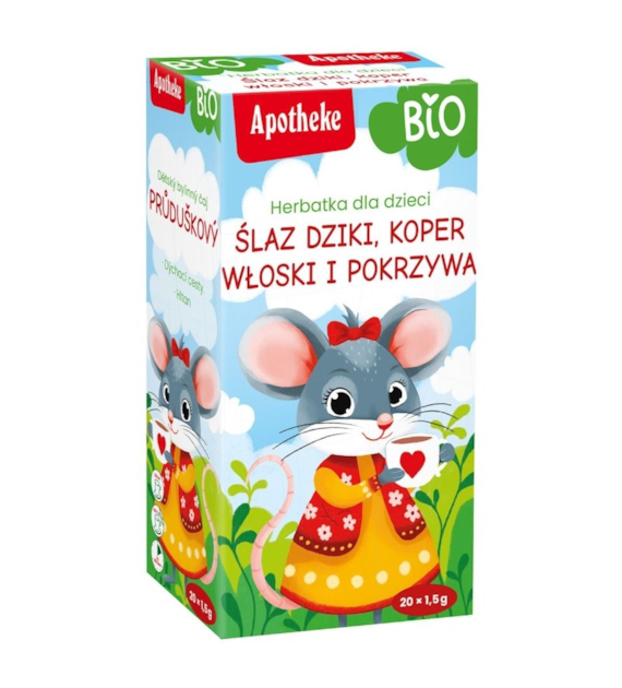 Herbatka dla dzieci Na oskrzela Ślaz dziki & Koper włoski ekspres 20T APOTHEKE BIO