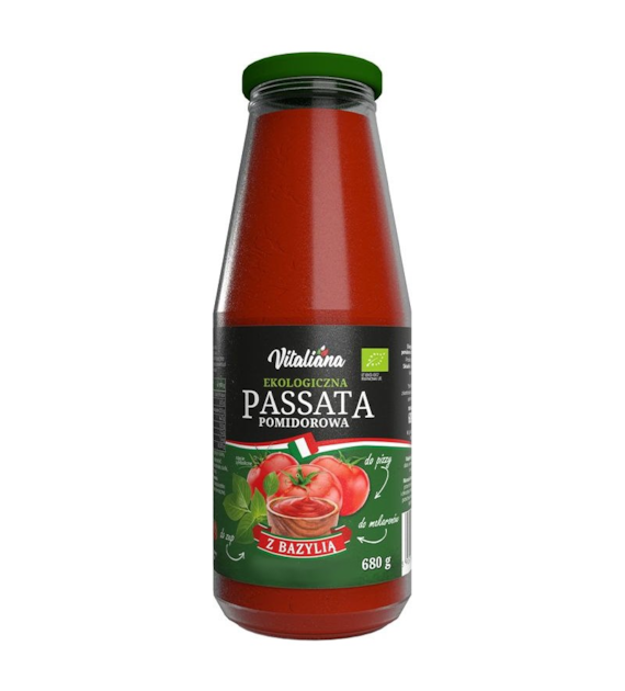 Przecier pomidorowy z bazylią (passata pomidorowa) 680g VITALIANA BIO