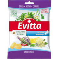 Cukierki ziołowe Szałwia & Cytryna & Czarny bez bez cukru 60g EVITTA