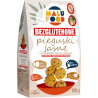 Ciastka pieguski jasne kruche z kawałkami czekolady 100g MALUFOOD