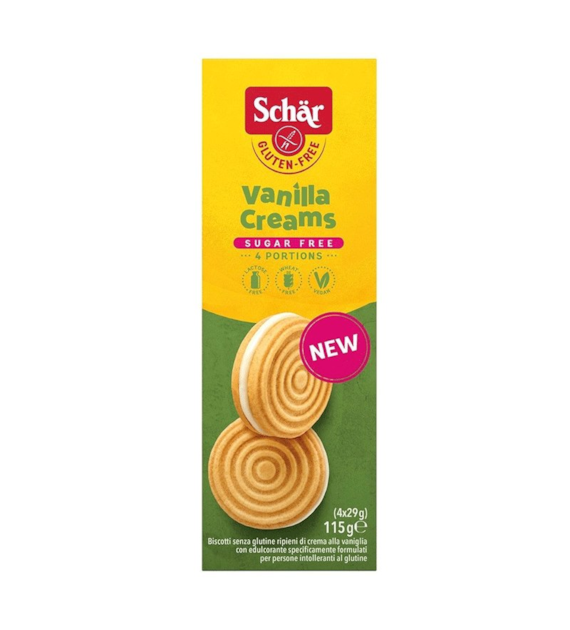 Ciastka markizy waniliowe bez cukru bezglutenowe 115g SCHÄR