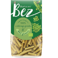 Makaron z zielonego groszku rurka bezglutenowy 250g BARTOLINI BIO