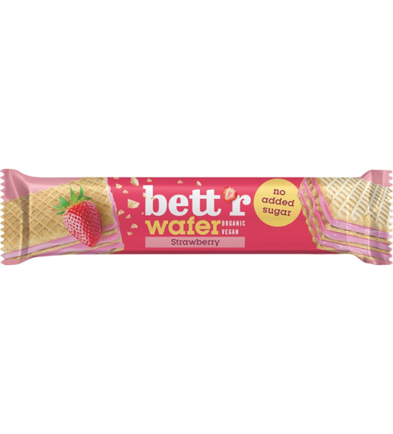 Wafelek truskawkowy bez cukru 30g BETTR BIO