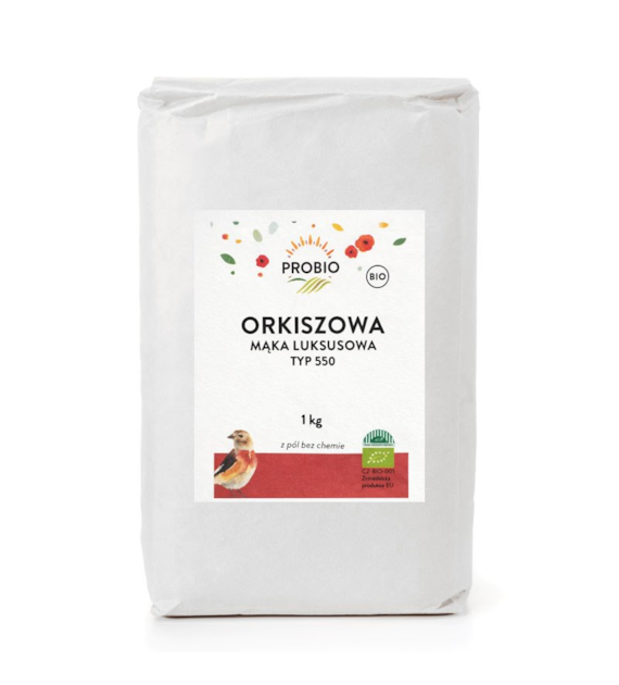 Mąka orkiszowa TYP 550 luksusowa biała 1kg PROBIO BIO