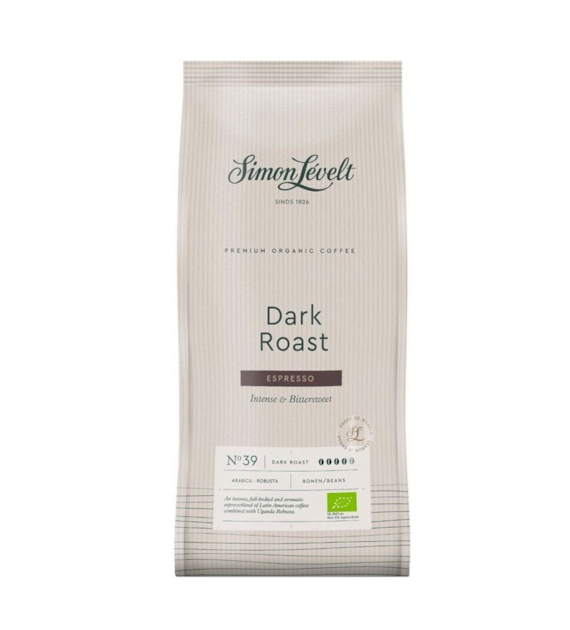 Kawa ziarnista mocno palona Espresso Dark Roast 1kg SIMON LÈVELT BIO