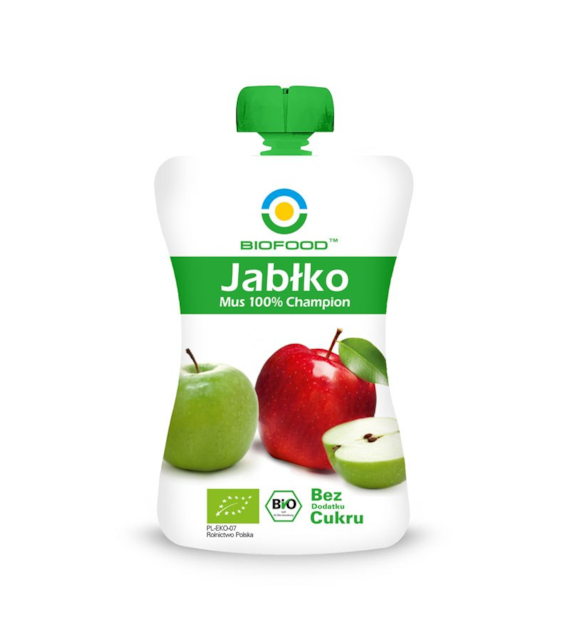 Mus owocowy jabłko champion bez cukru 200g BIOFOOD BIO