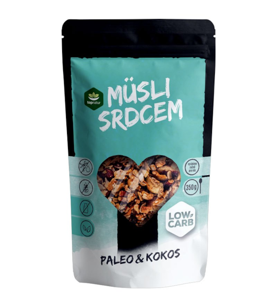 Musli LOW CARB paleo i kokos bezglutenowe 350g TOPNATUR