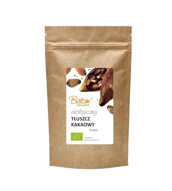 Tłuszcz kakaowy dropsy 200g BATOM BIO