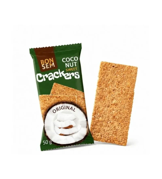Krakersy kokosowe bezglutenowe 15g BONSEM