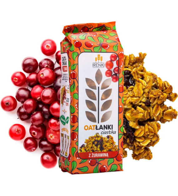 Ciastka owsiane z żurawiną 150g IRENKI