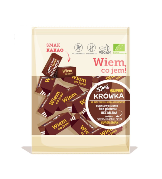 Cukierki Krówki bezmleczne kakaowe 150g ME GUSTO BIO