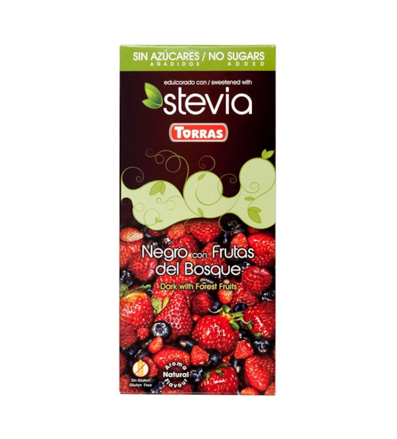 Czekolada KETO gorzka z owocami leśnymi bez cukru 125g TORRAS