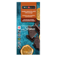 Czekolada gorzka z pomarańczą bez cukru 125g PURE&GOOD