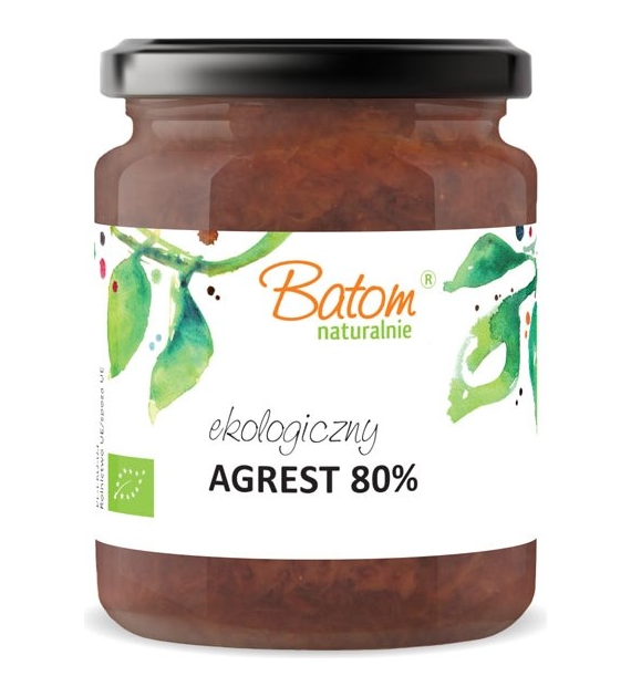 Dżem agrestowy 80% słodzony sokiem jabłkowym 260g BATOM BIO