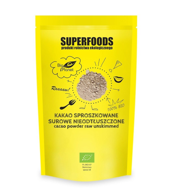 Kakao surowe nieodtłuszczone proszek 150g BIO PLANET SUPERFOODS BIO