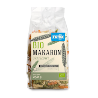Makaron orkiszowy świderki ślimaczki kolorowe 250g NIRO BIO