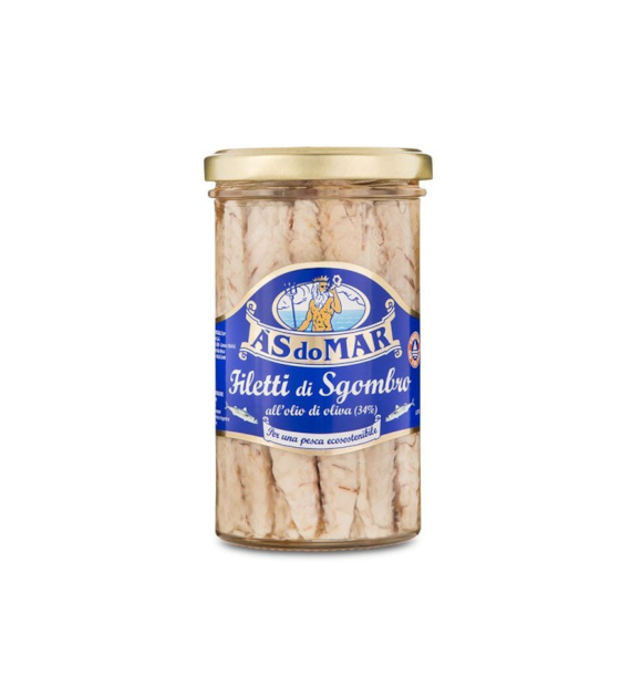 Makrela filety w oliwie słoik 150g ÀS DO MAR