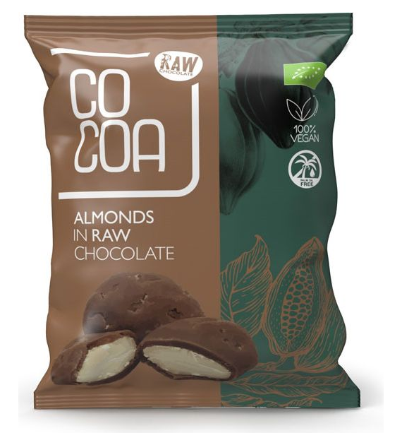 Migdały w surowej czekoladzie RAW 70g COCOA BIO