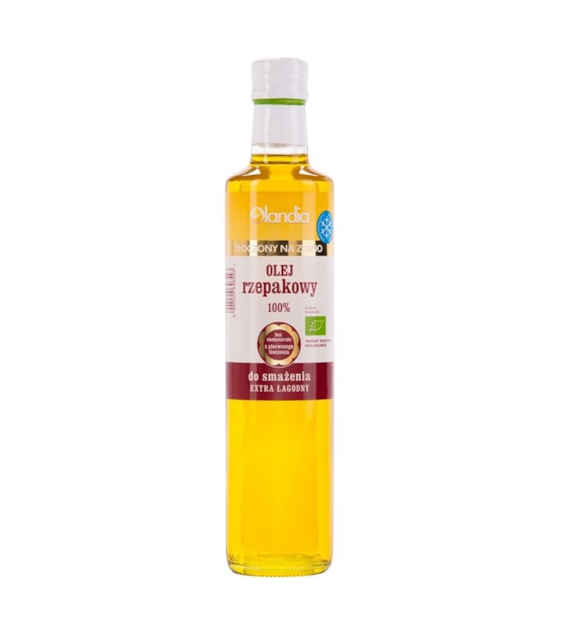 Olej rzepakowy z zarodków rzepaku do smażenia 500ml OLANDIA BIO