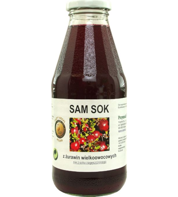 Sok z żurawin wielkoowocowych 500ml SAM SOK