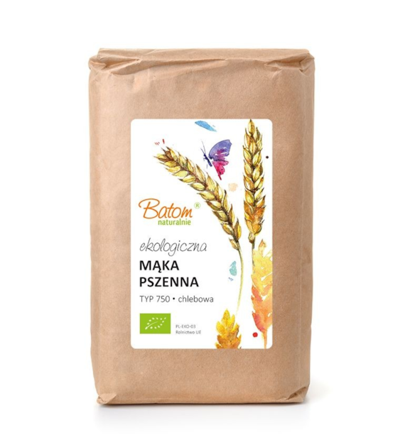 Mąka pszenna TYP 750 chlebowa 1kg BATOM BIO