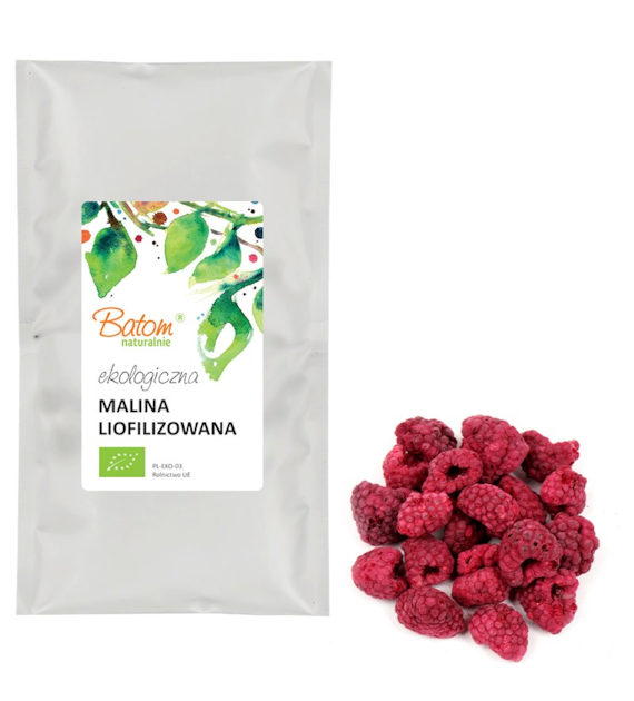 Owoce liofilizowane Malina 20g BATOM BIO