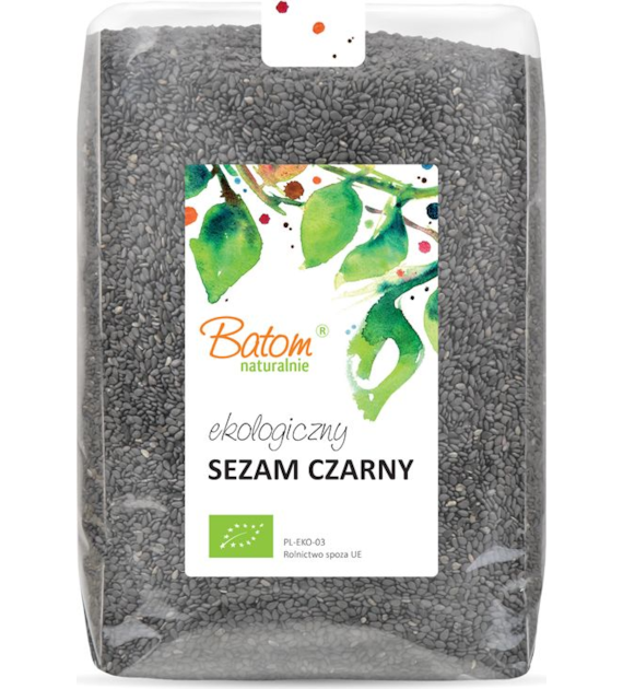 Sezam czarny niełuskany 1kg BATOM BIO