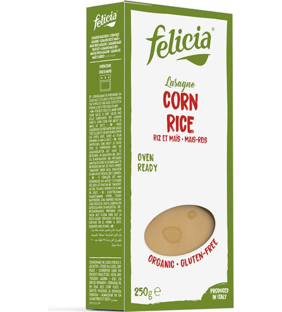 Makaron kukurydziano-ryżowy lasagne bezglutenowy 250g FELICIA BIO