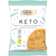 Miękkie KETO ciasteczko kokos & orzechy nerkowca bez cukru 50g FRANK&OLI