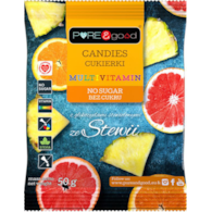 Cukierki landrynki multiwitaminowe bez cukru 50g PURE&GOOD